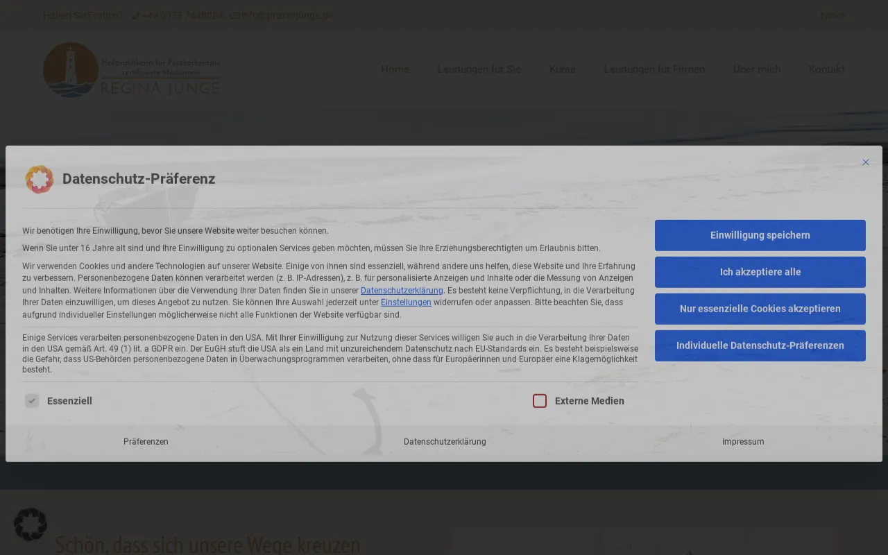 Screenshot of praxis-junge.de