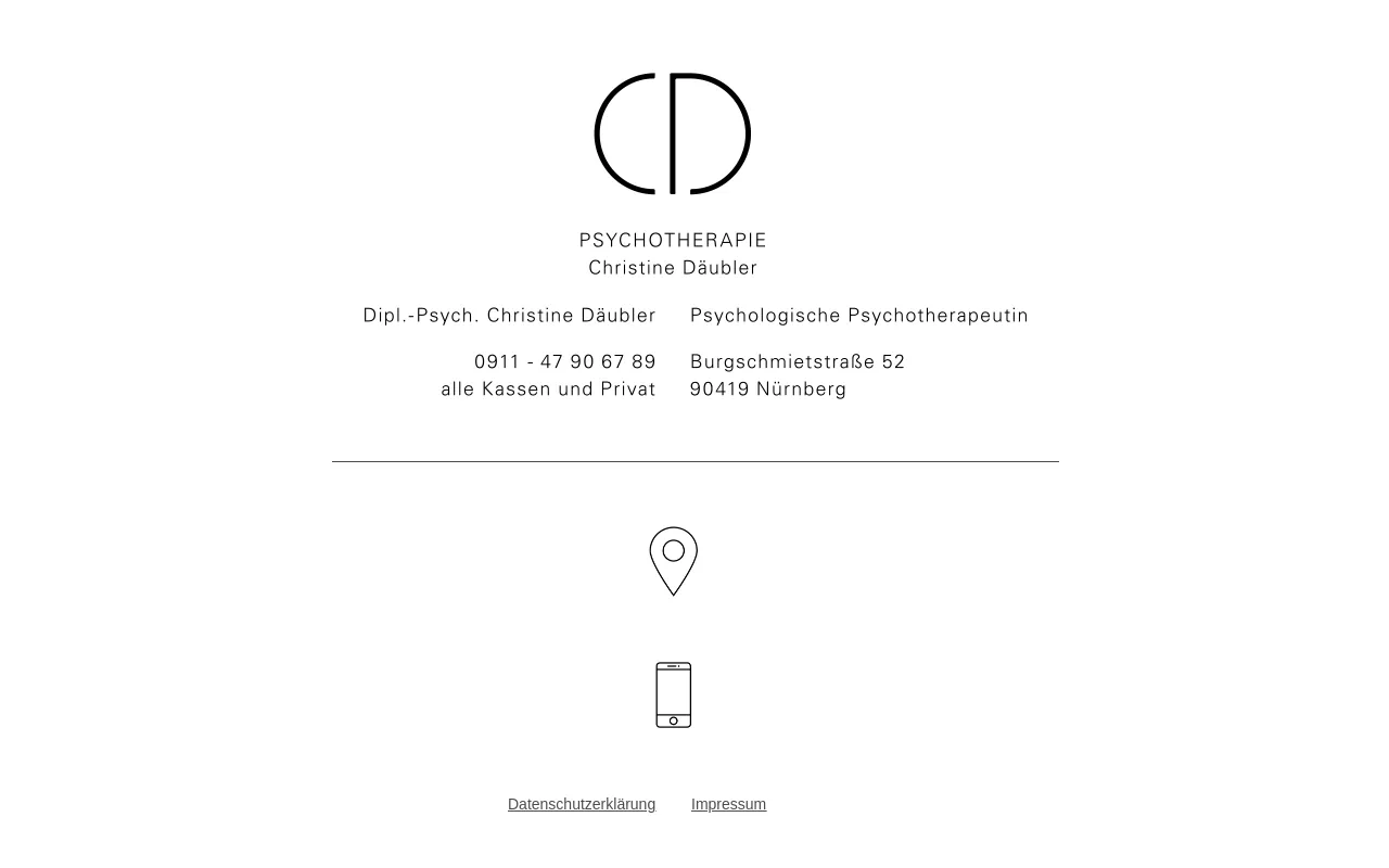 Screenshot of psychotherapie-daeubler.de