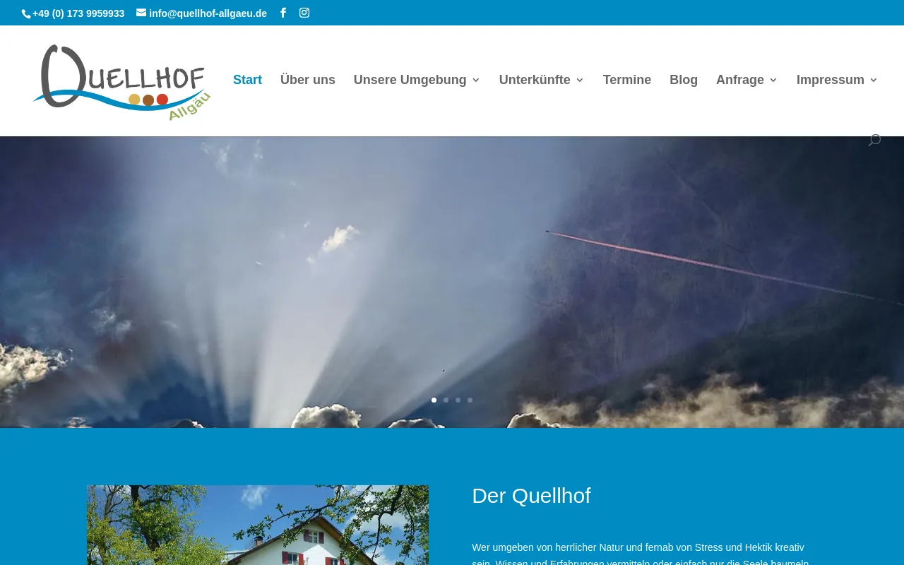Screenshot of quellhof-allgaeu.de