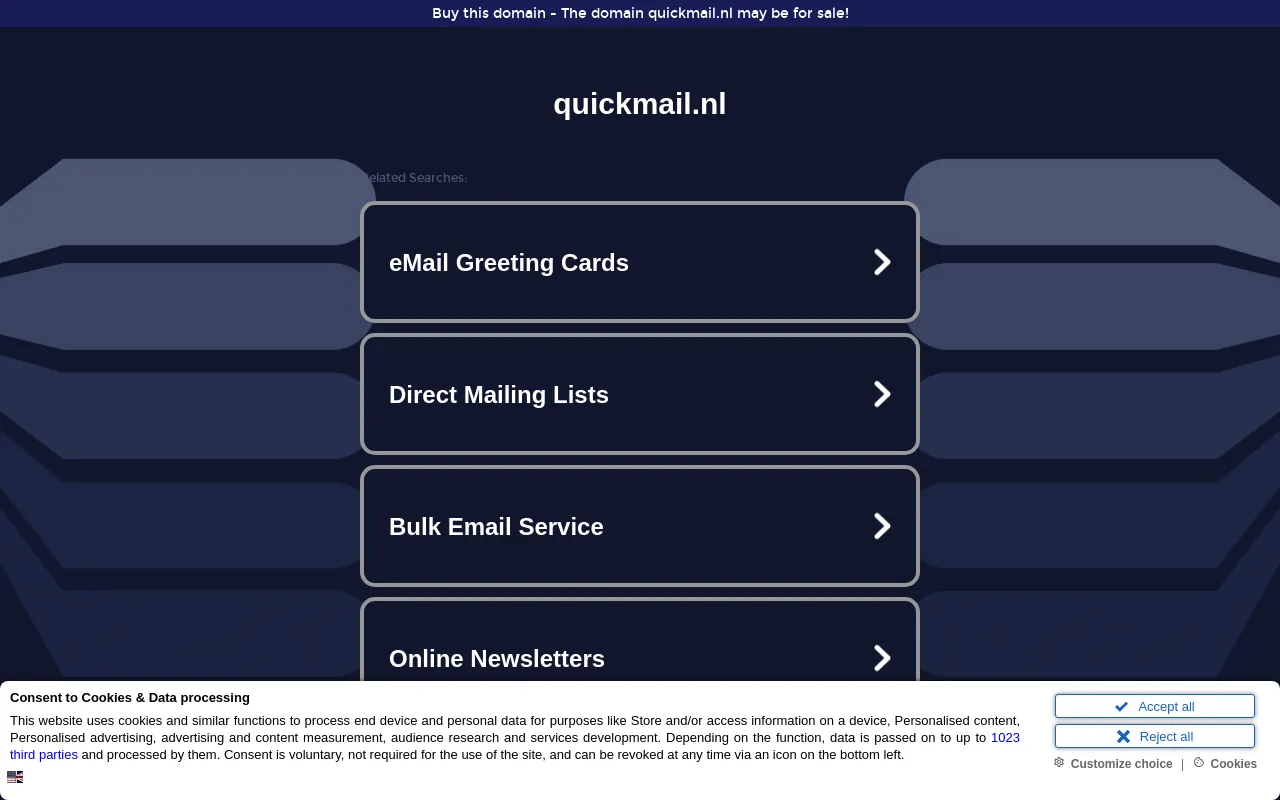 Screenshot of quickmail.nl
