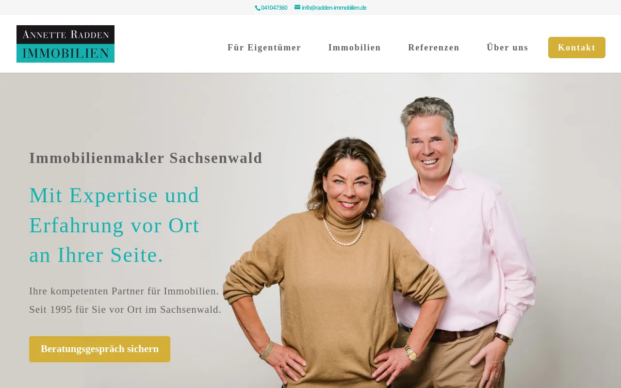 Screenshot of radden-immobilien.de