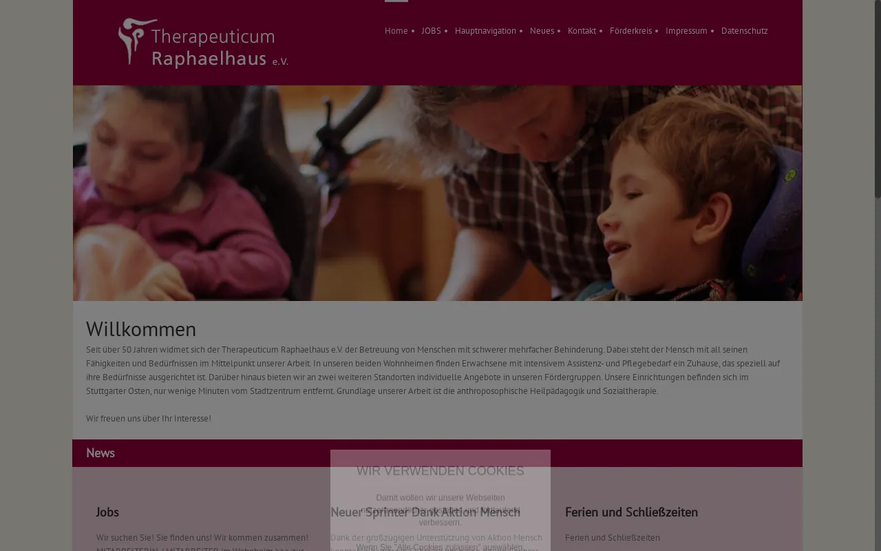Screenshot of raphaelhaus-stuttgart.de