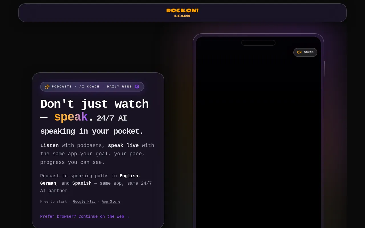 Screenshot of rockonlearn.com