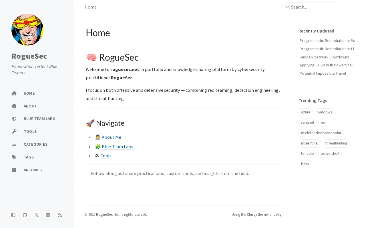 Screenshot of roguesec.net