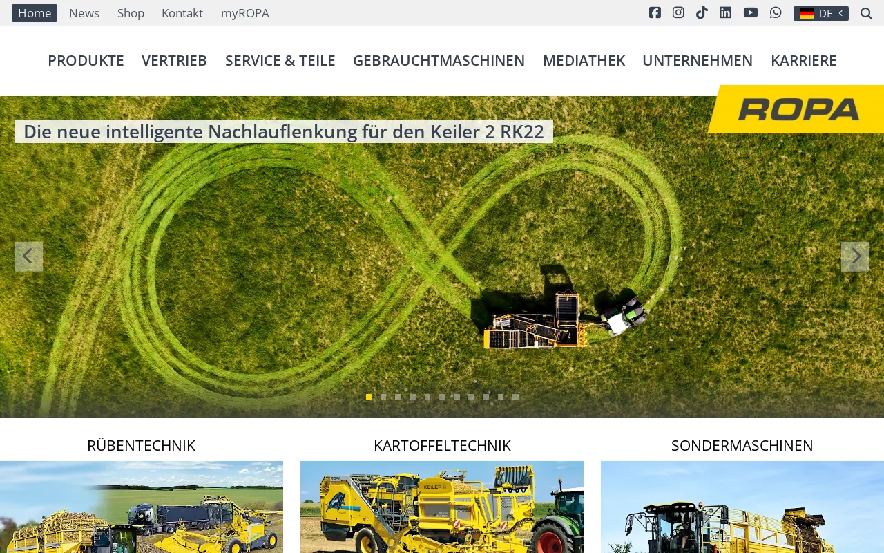 Screenshot of ropa-maschinenbau.de