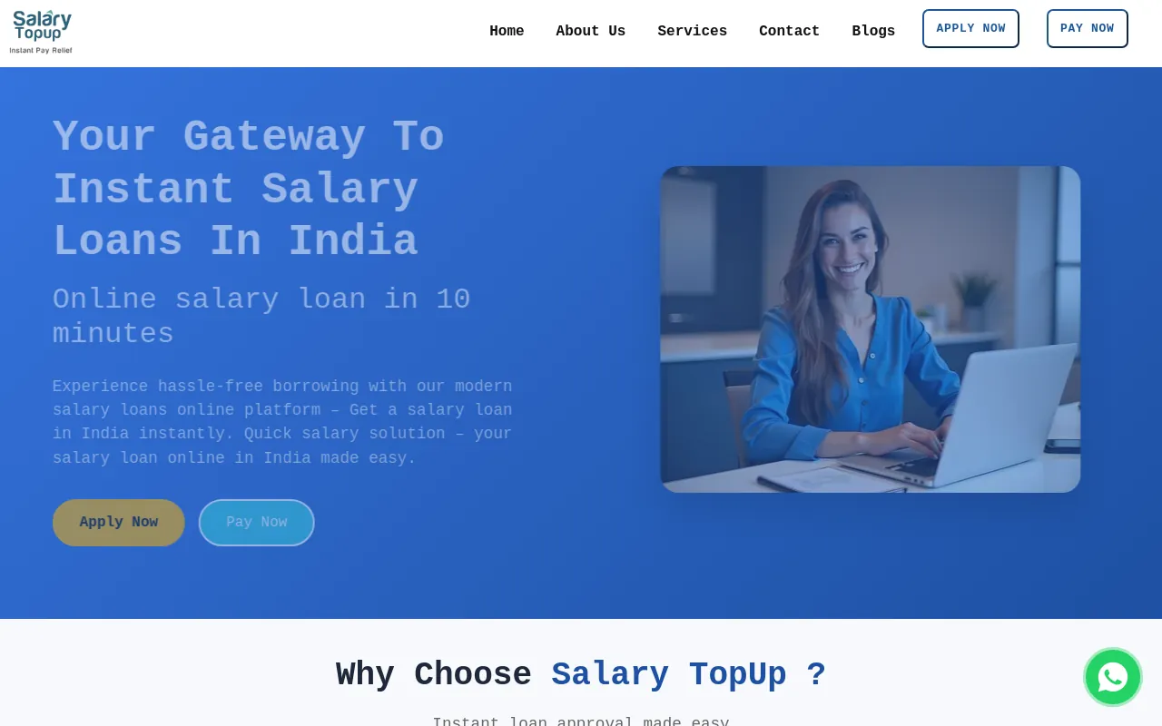 Screenshot of salarytopup.com