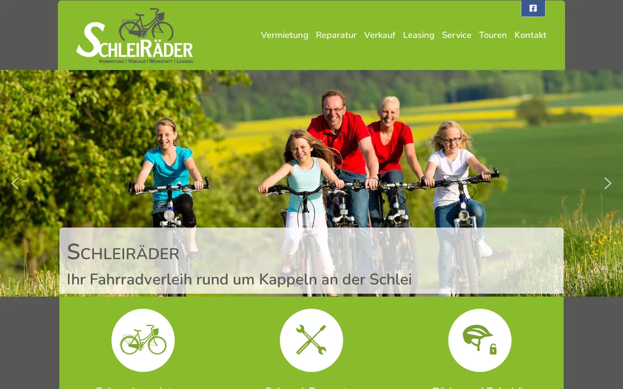 Screenshot of schleiraeder.de