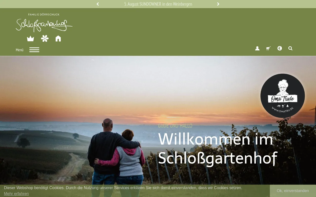 Screenshot of schlossgartenhof.de