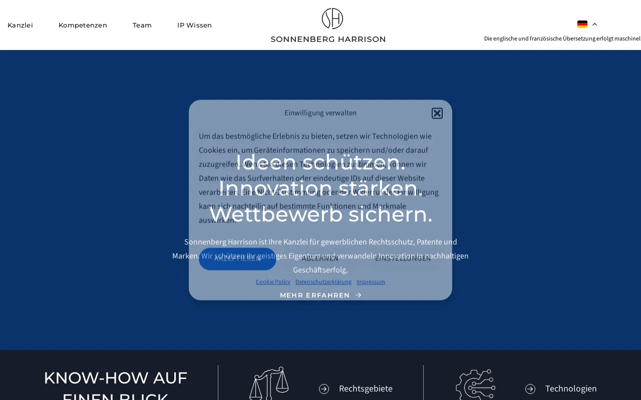 Screenshot of shp.law