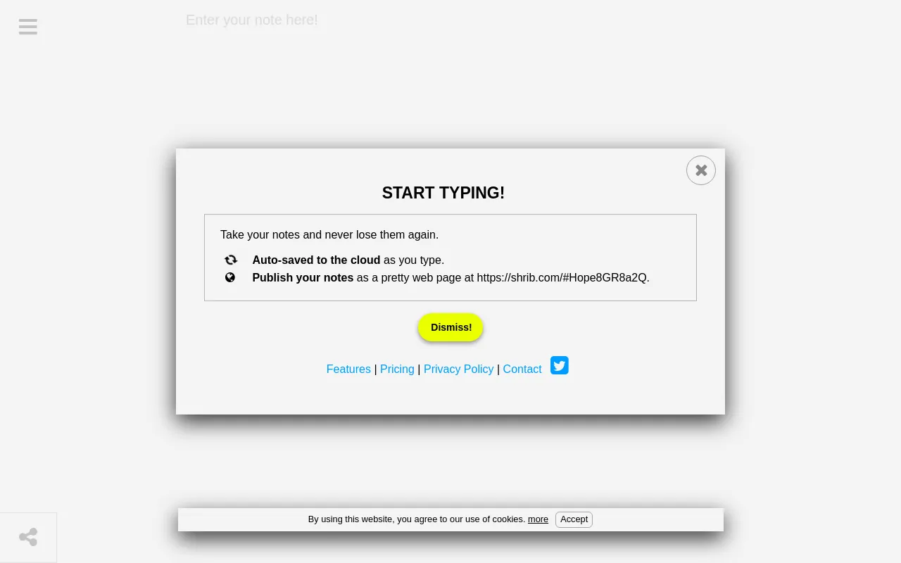 Screenshot of shrib.com