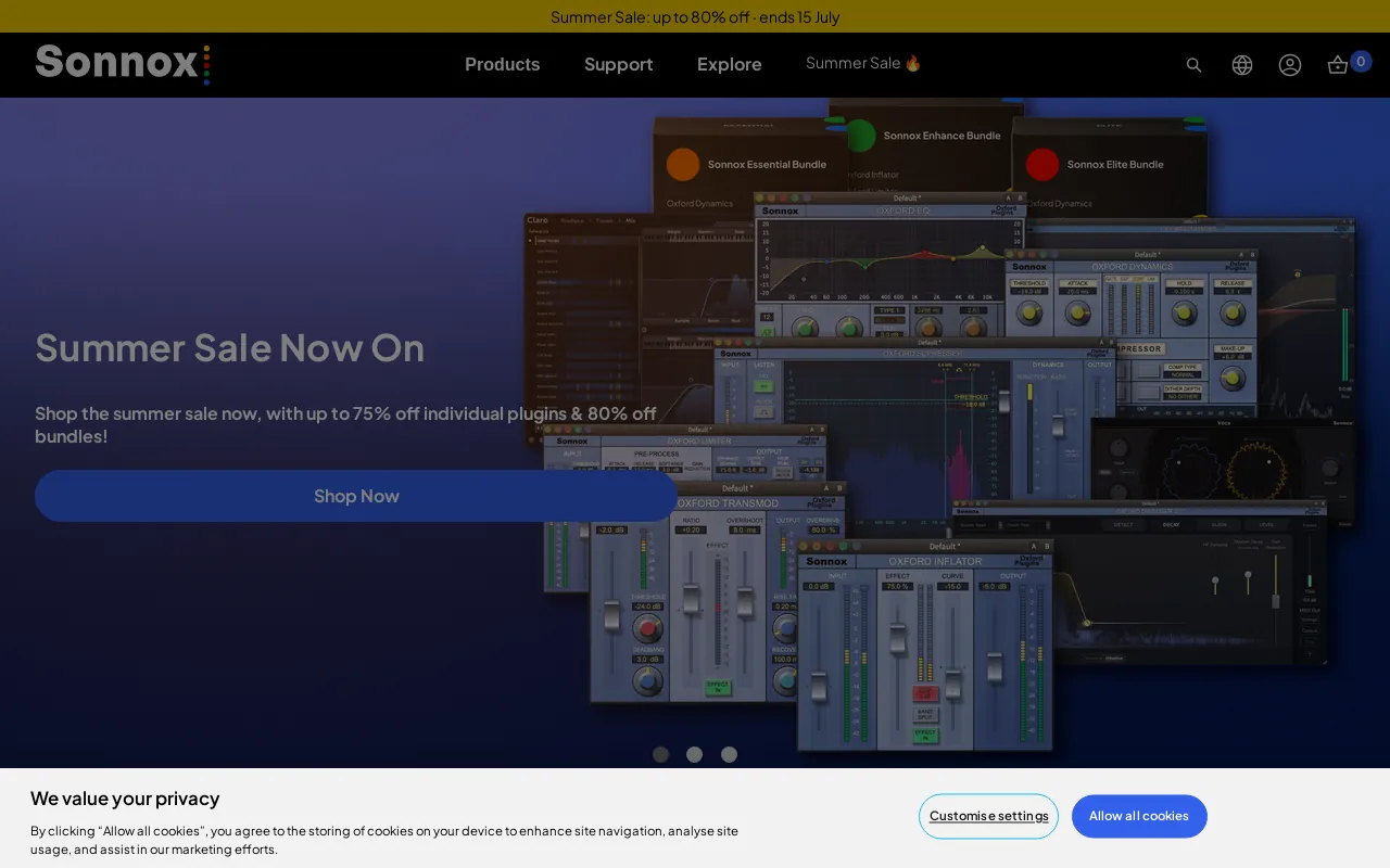 Screenshot of sonnox.com