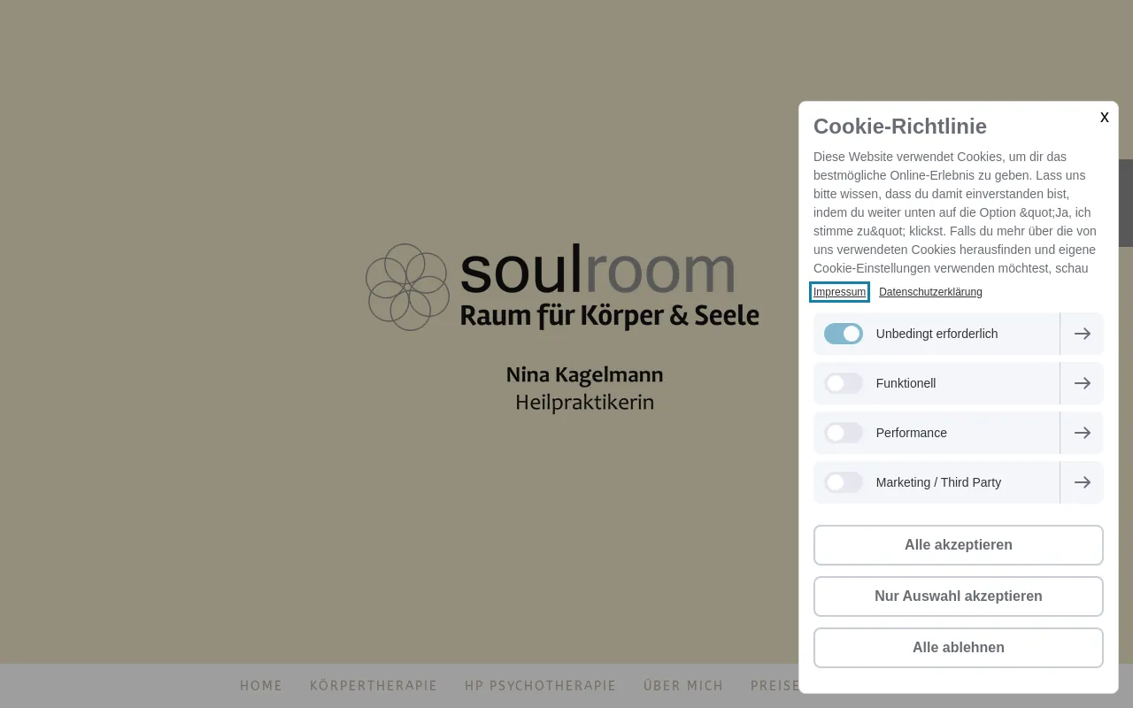 Screenshot of soul-room.net