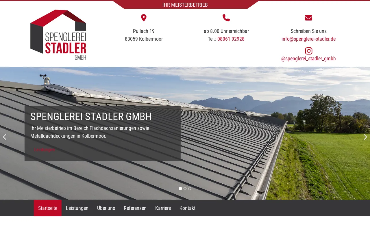 Screenshot of spenglerei-stadler.de