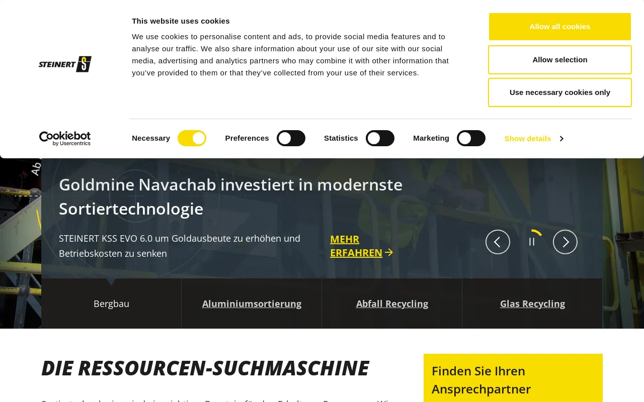 Screenshot of steinert.de