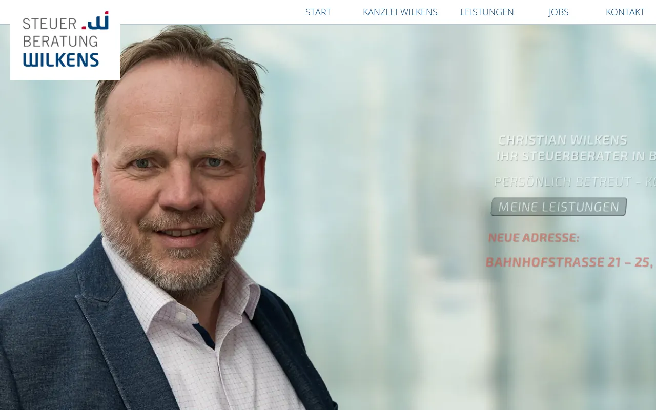 Screenshot of steuerberatung-wilkens.de