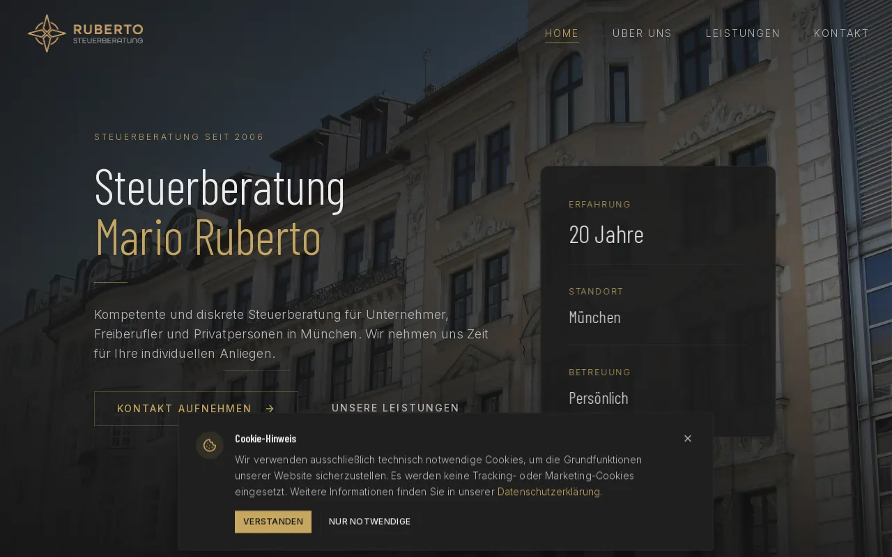 Screenshot of steuerkanzlei-ruberto.de