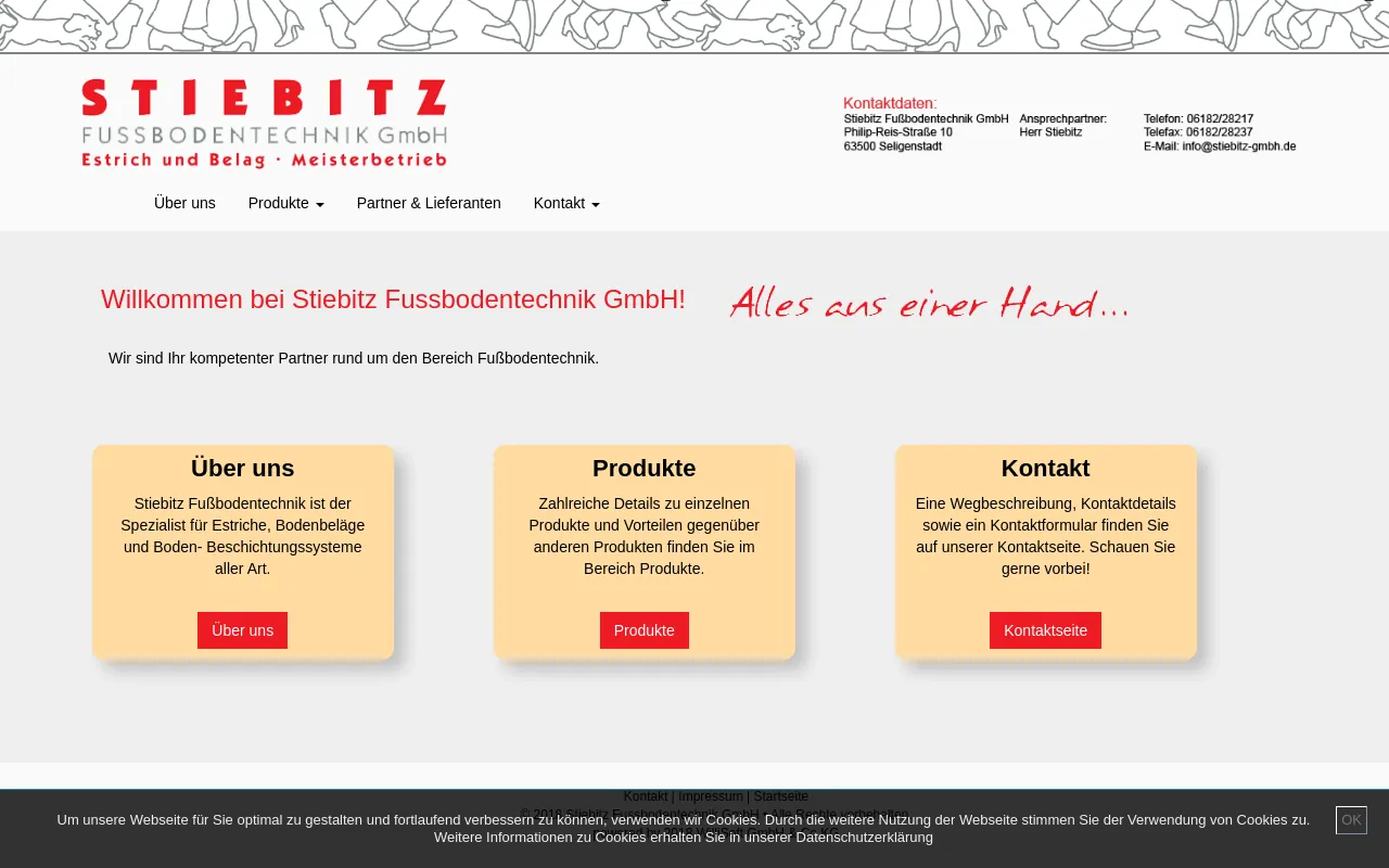 Screenshot of stiebitz-gmbh.de