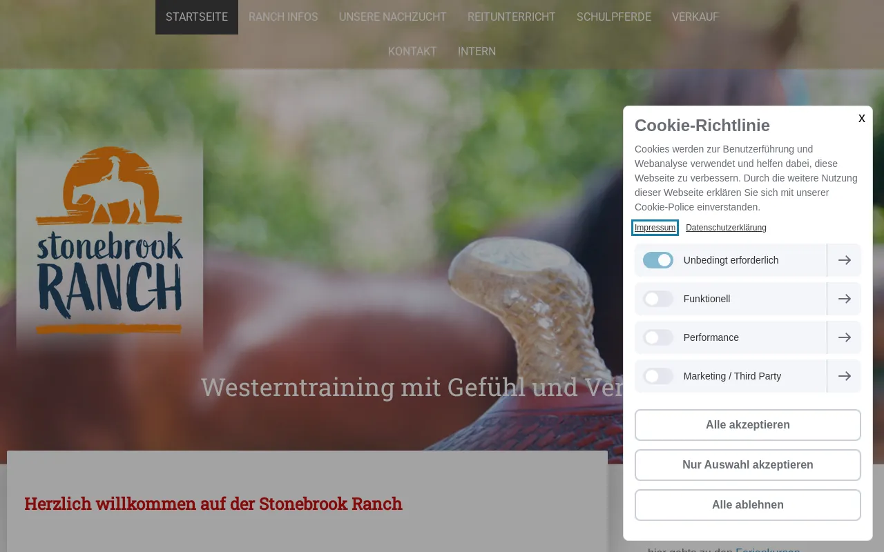 Screenshot of stonebrook-ranch.de