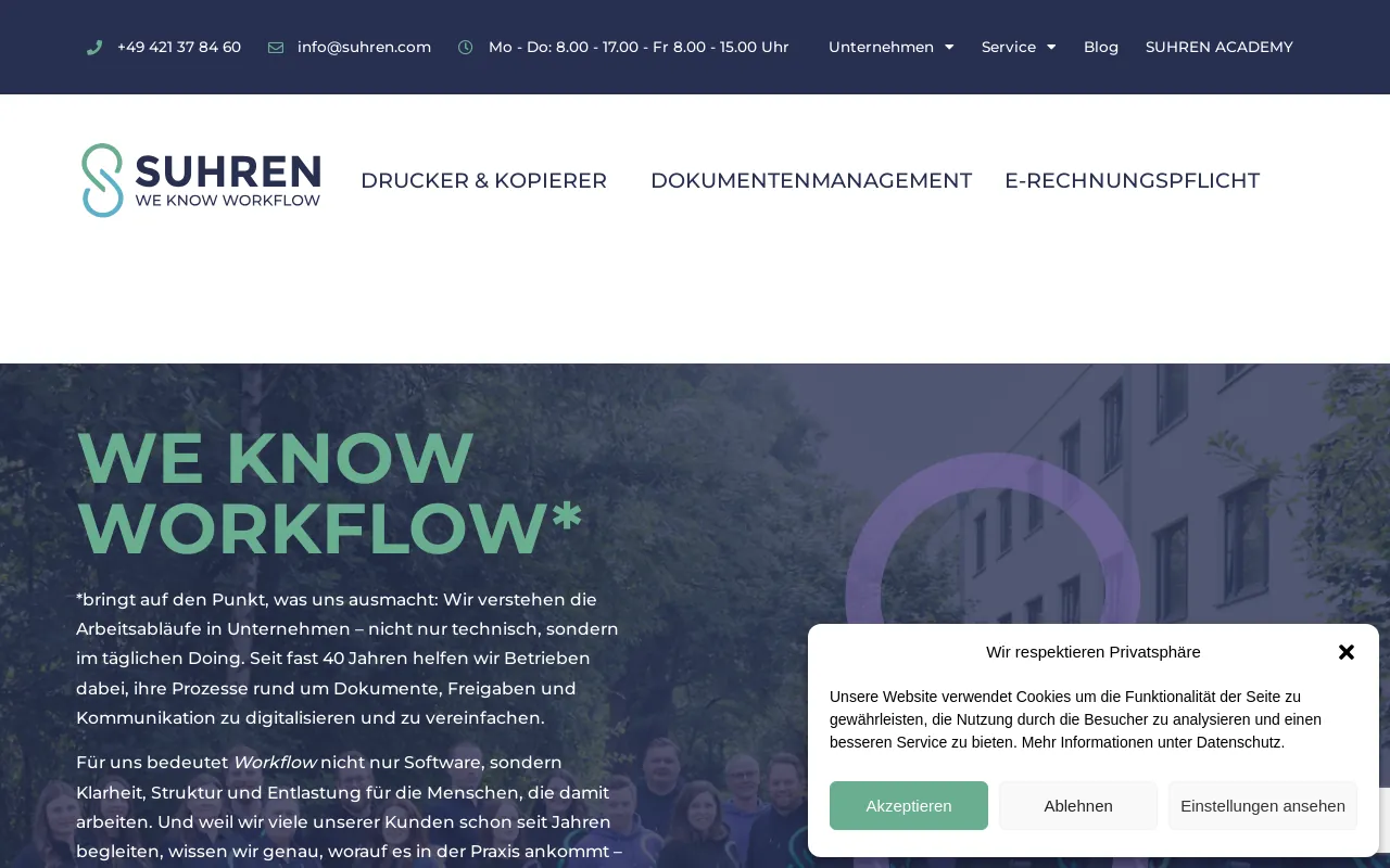 Screenshot of suhren.com