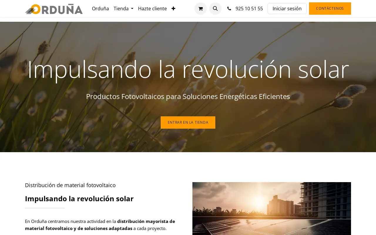 Screenshot of suministrosorduna.com