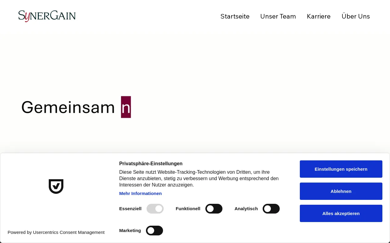 Screenshot of synergain.com