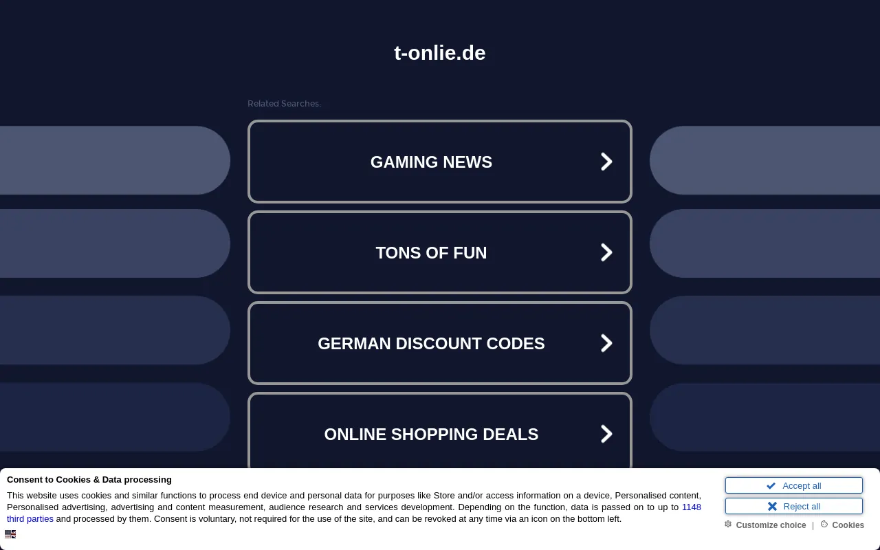 Screenshot of t-onlie.de