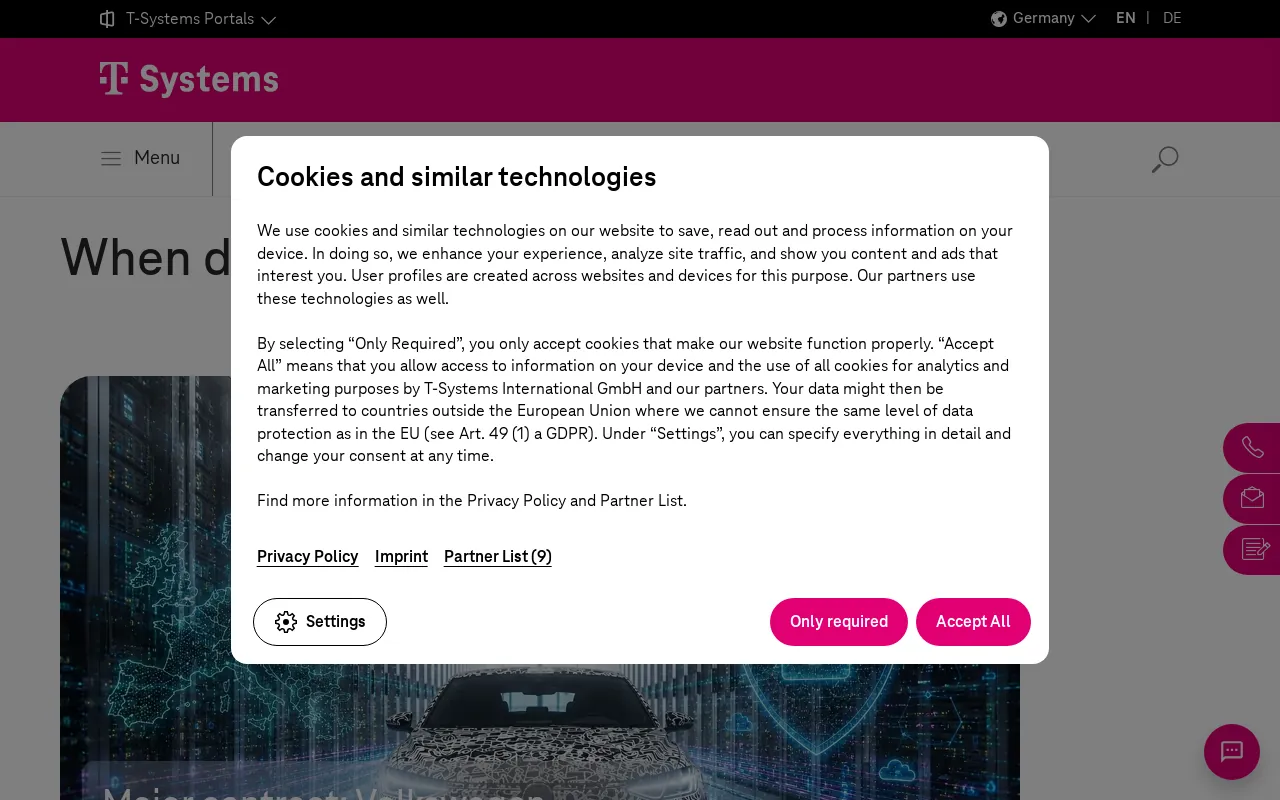 Screenshot of t-systems.com