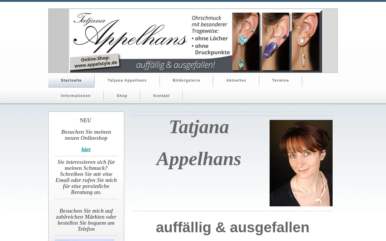 Screenshot of tatjana-appelhans.de