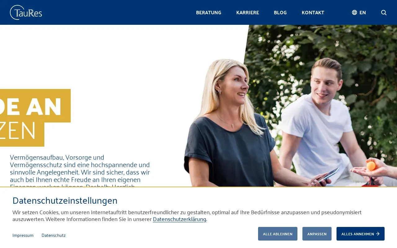 Screenshot of taures.de