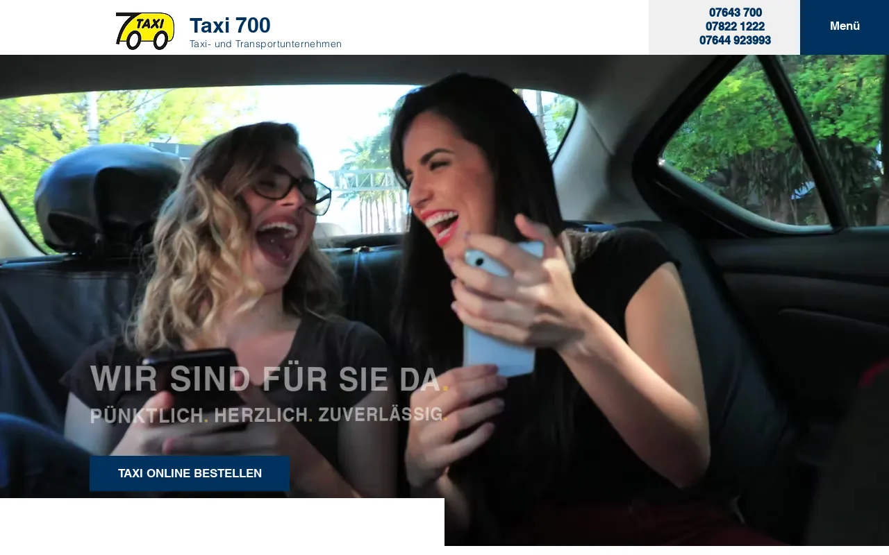Screenshot of taxi700.de