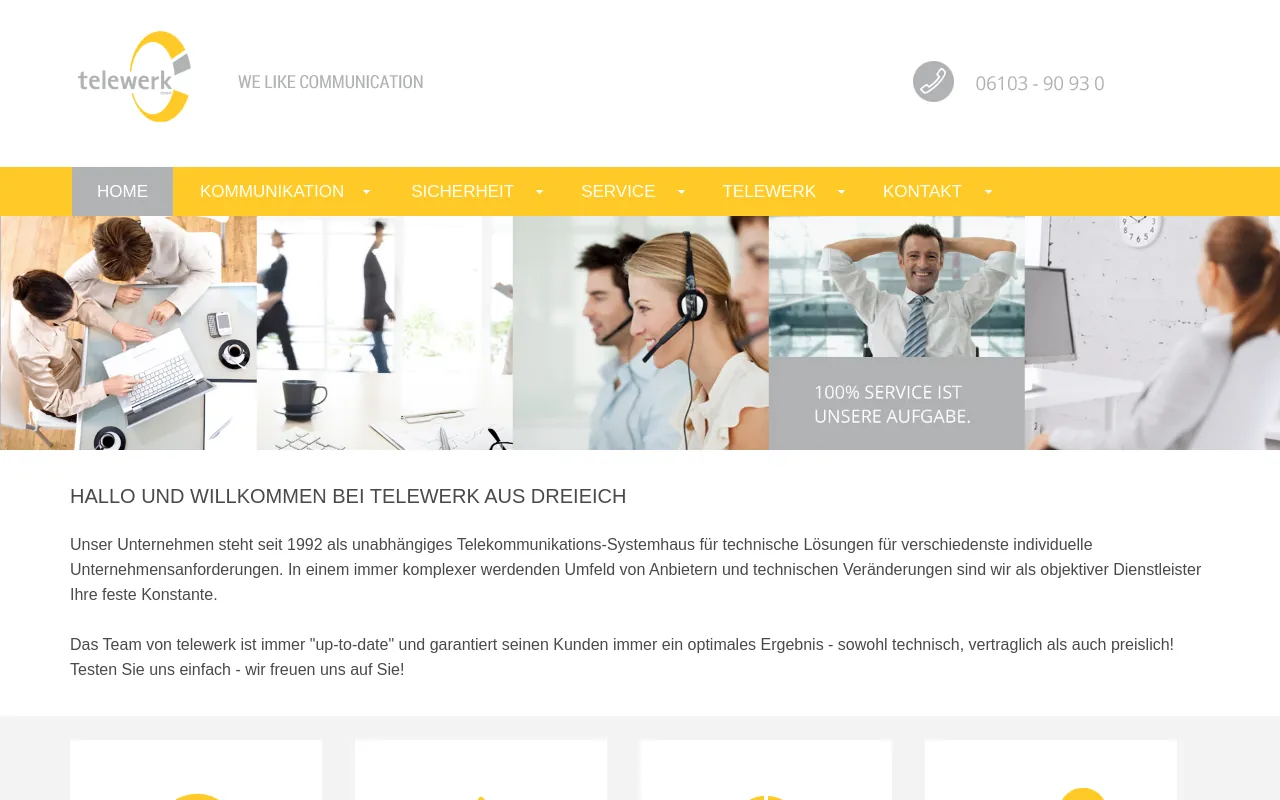 Screenshot of telewerk-gmbh.de