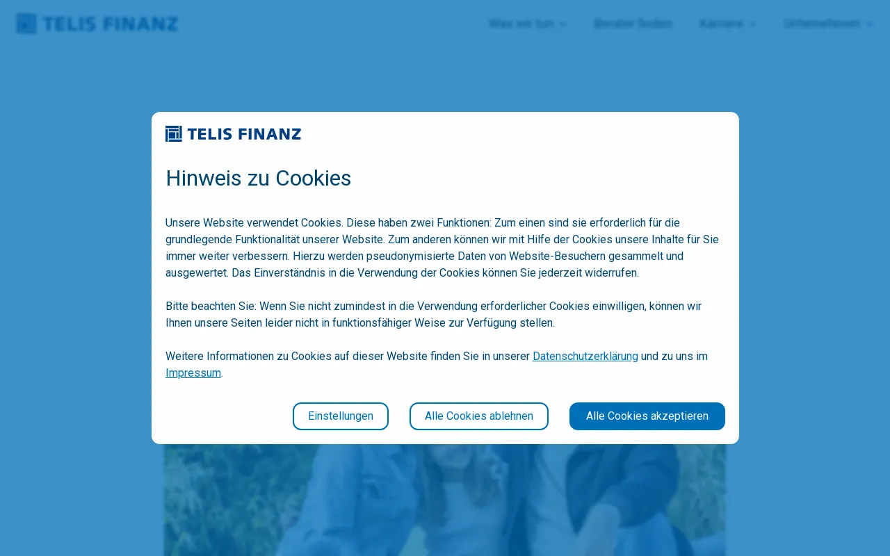 Screenshot of telis-finanz.de
