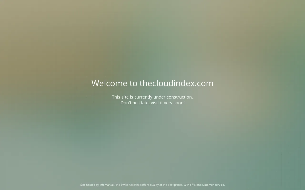 Screenshot of thecloudindex.com