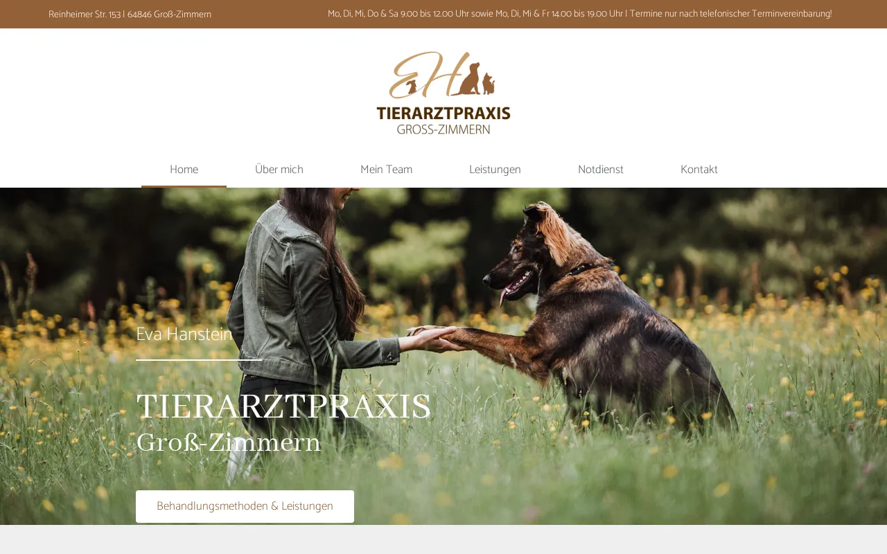 Screenshot of tierarztpraxis-gross-zimmern.de