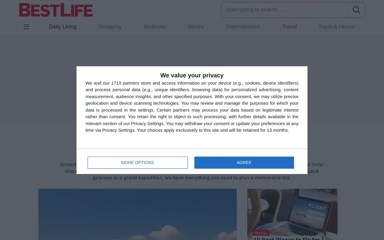 Screenshot of travelicious.com