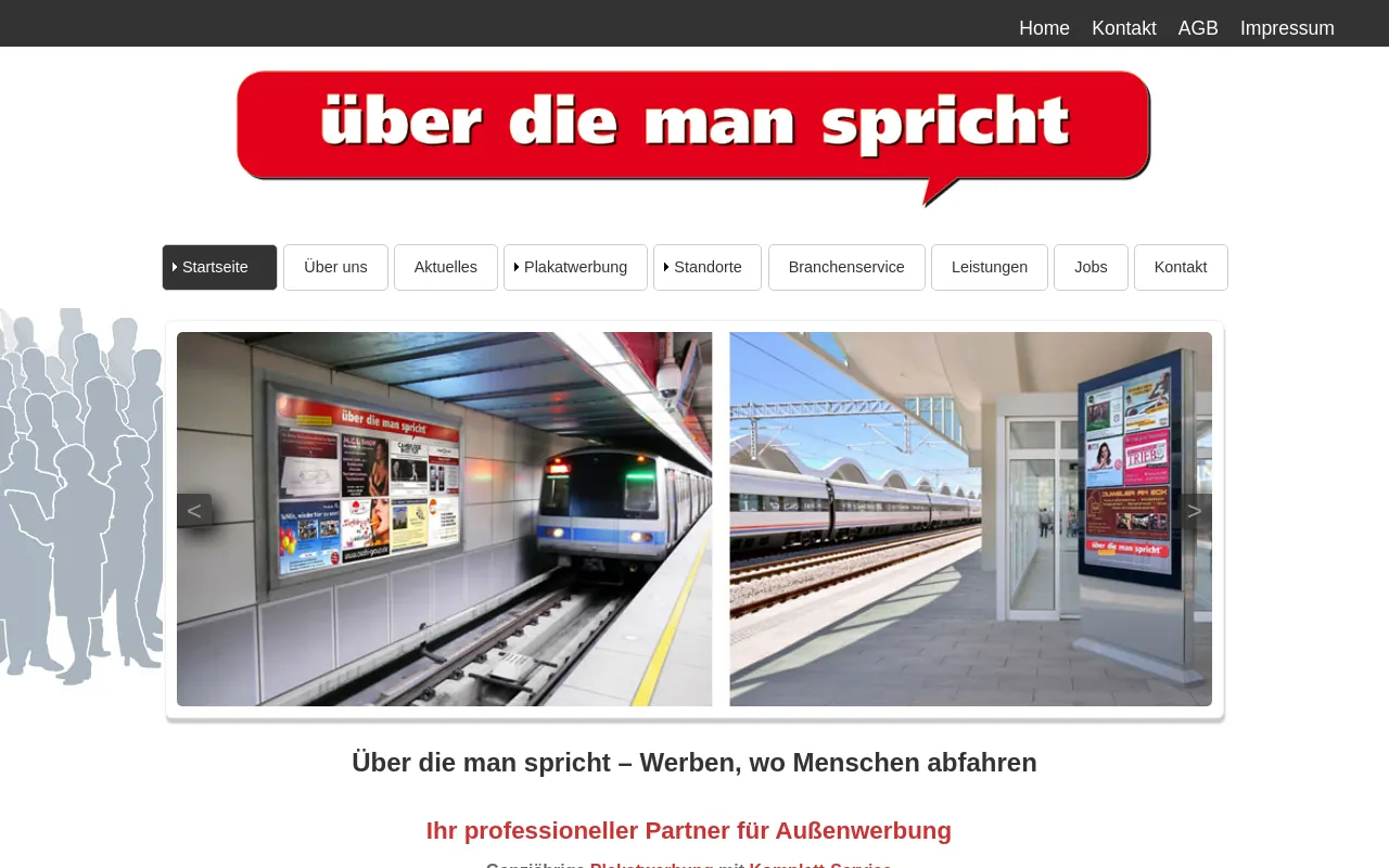 Screenshot of ueberdiemanspricht.de
