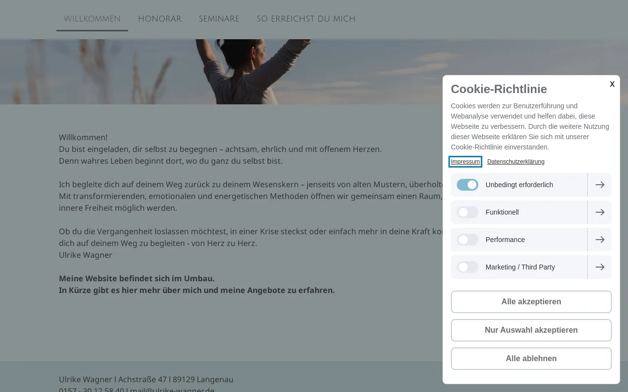 Screenshot of ulrike-wagner.de