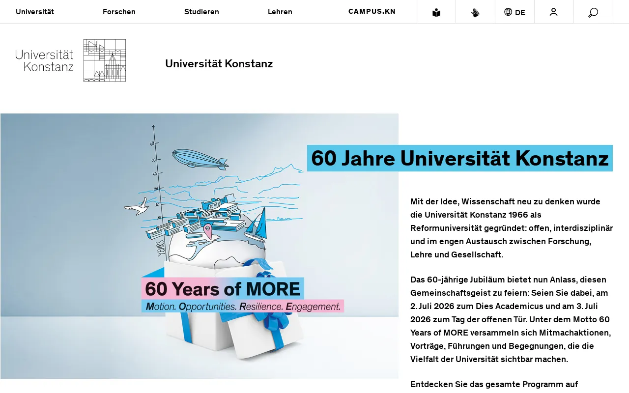 Screenshot of uni-konstanz.de