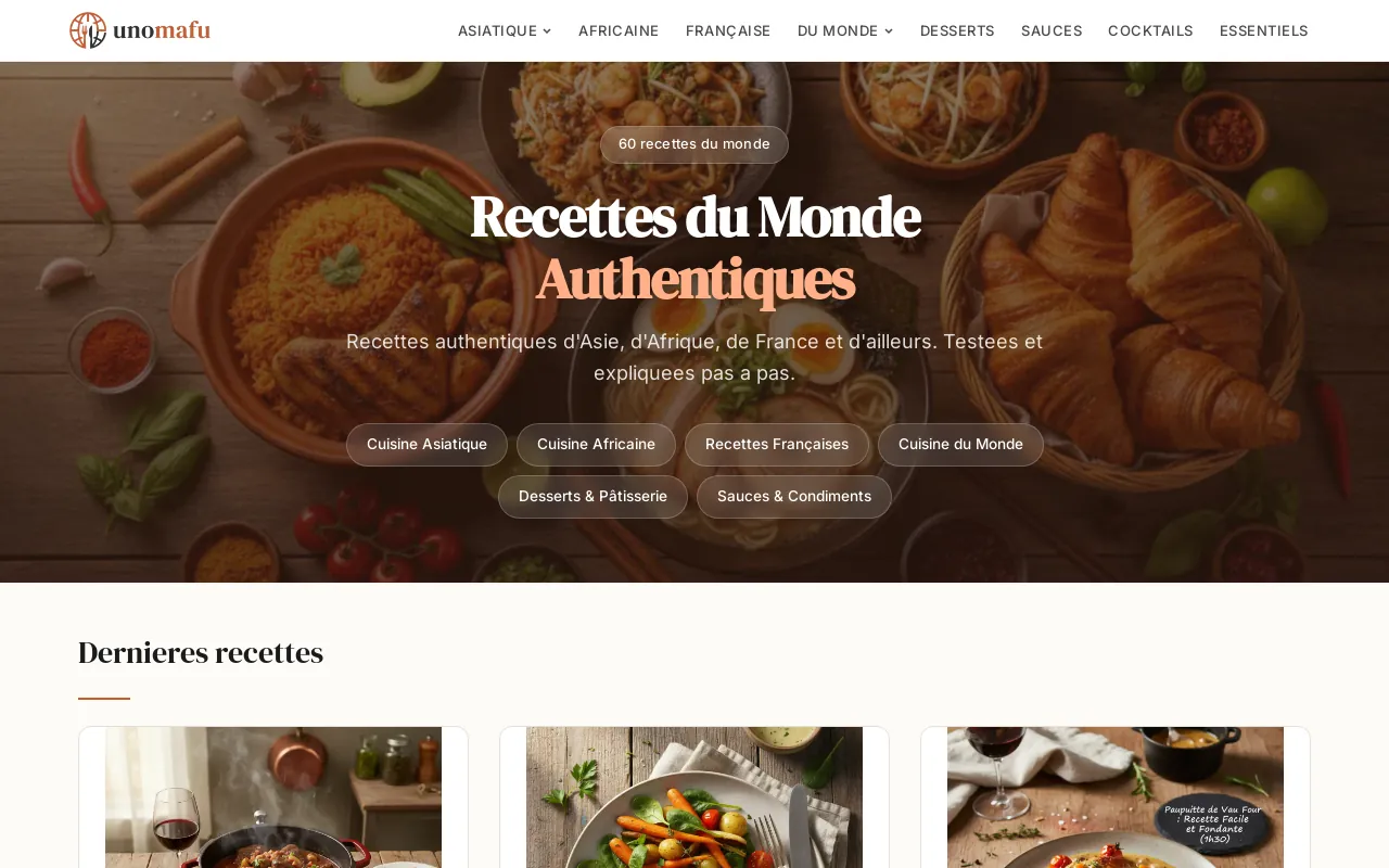 Screenshot of unomafu.fr