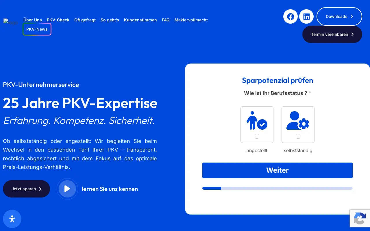 Screenshot of unternehmerservice-schmidt.de