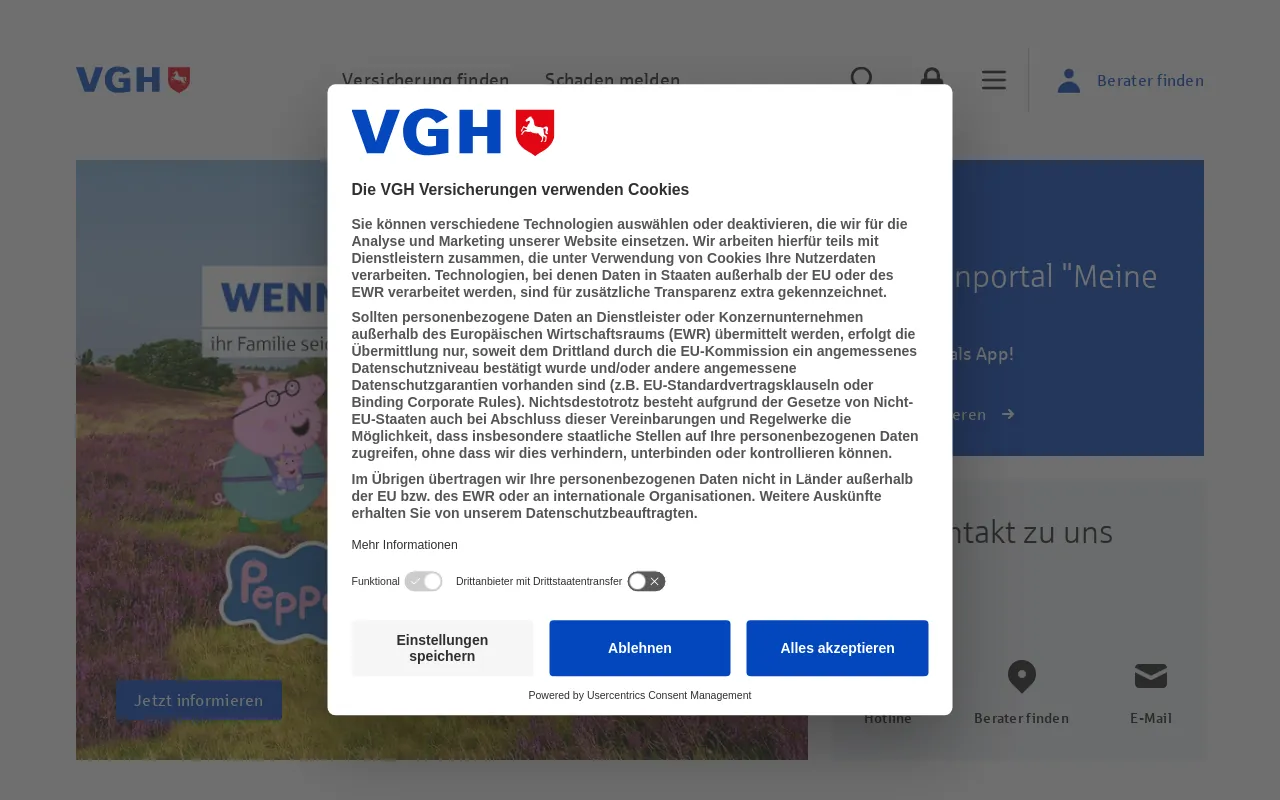 Screenshot of vgh.de