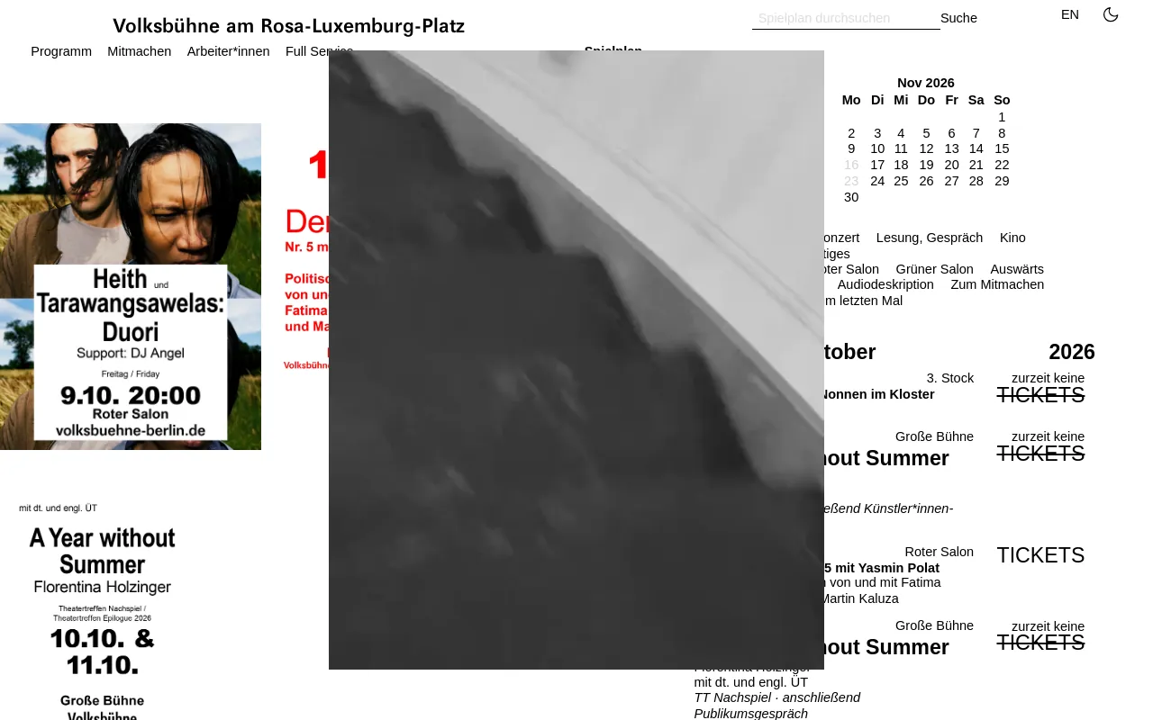 Screenshot of volksbuehne-berlin.de
