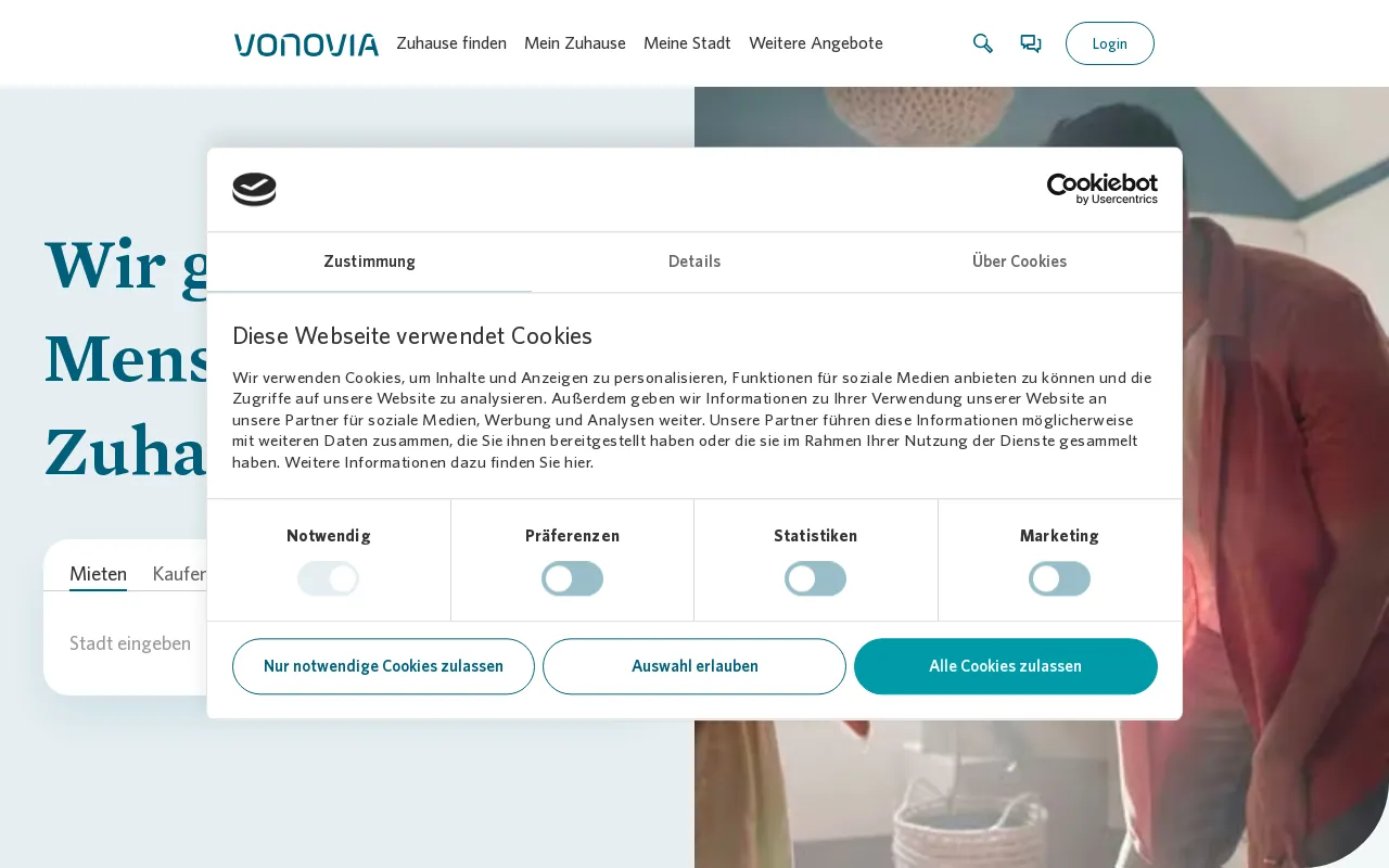 Screenshot of vonovia.de