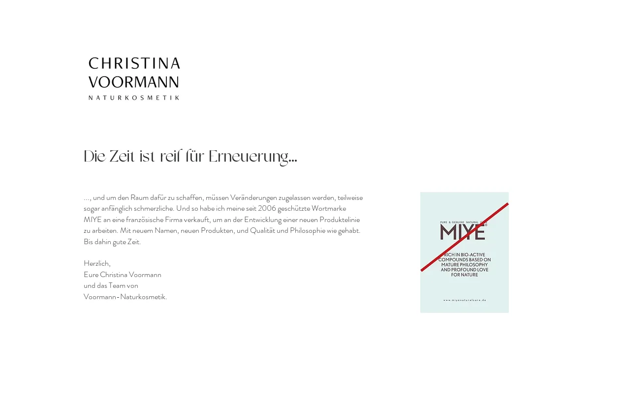 Screenshot of voormann-naturkosmetik.de