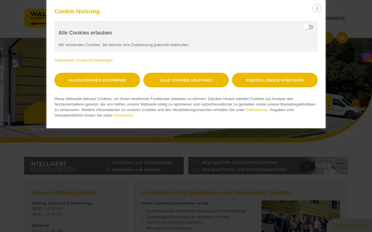 Screenshot of walch-elektrotechnik.de