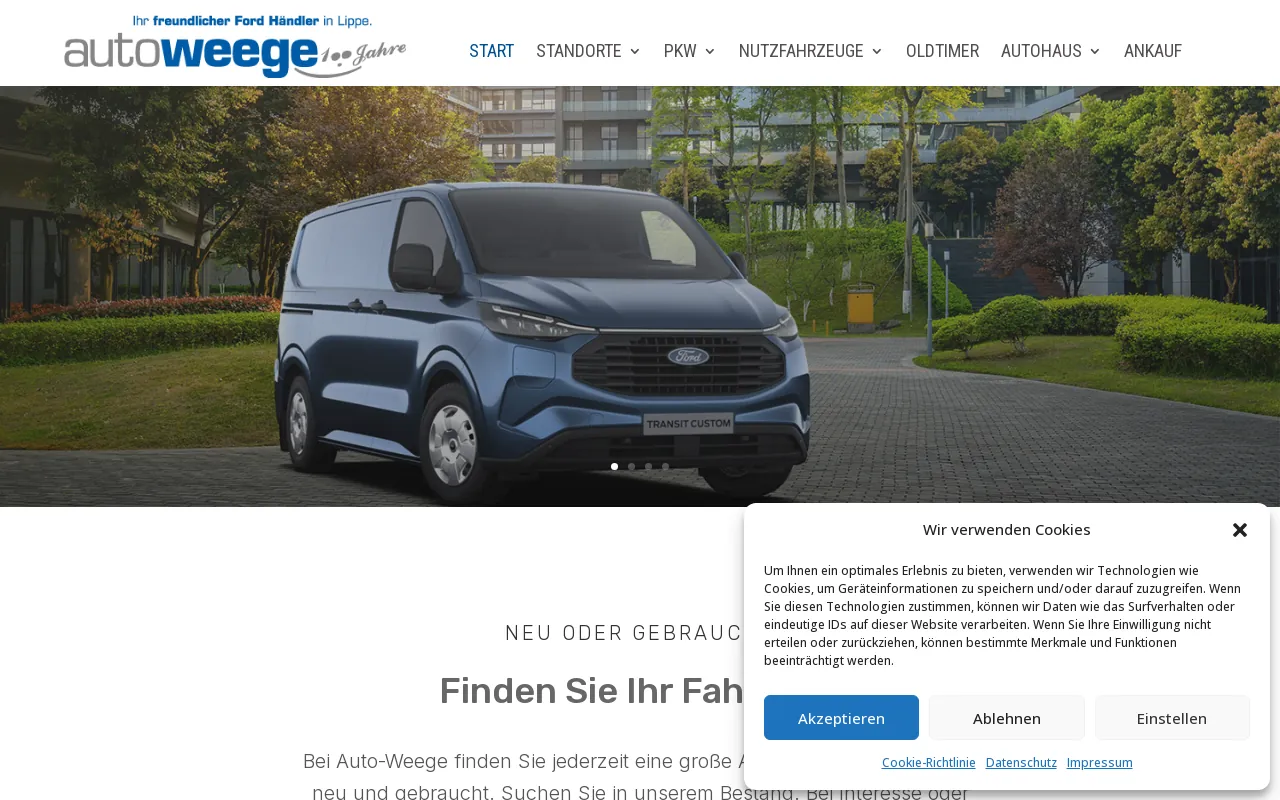 Screenshot of weege.de
