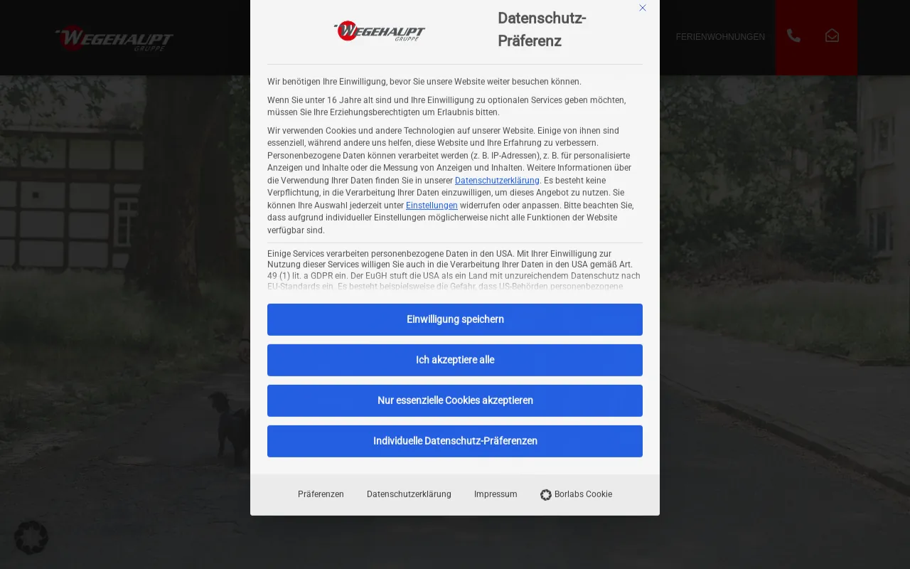 Screenshot of wegehaupt-gruppe.de