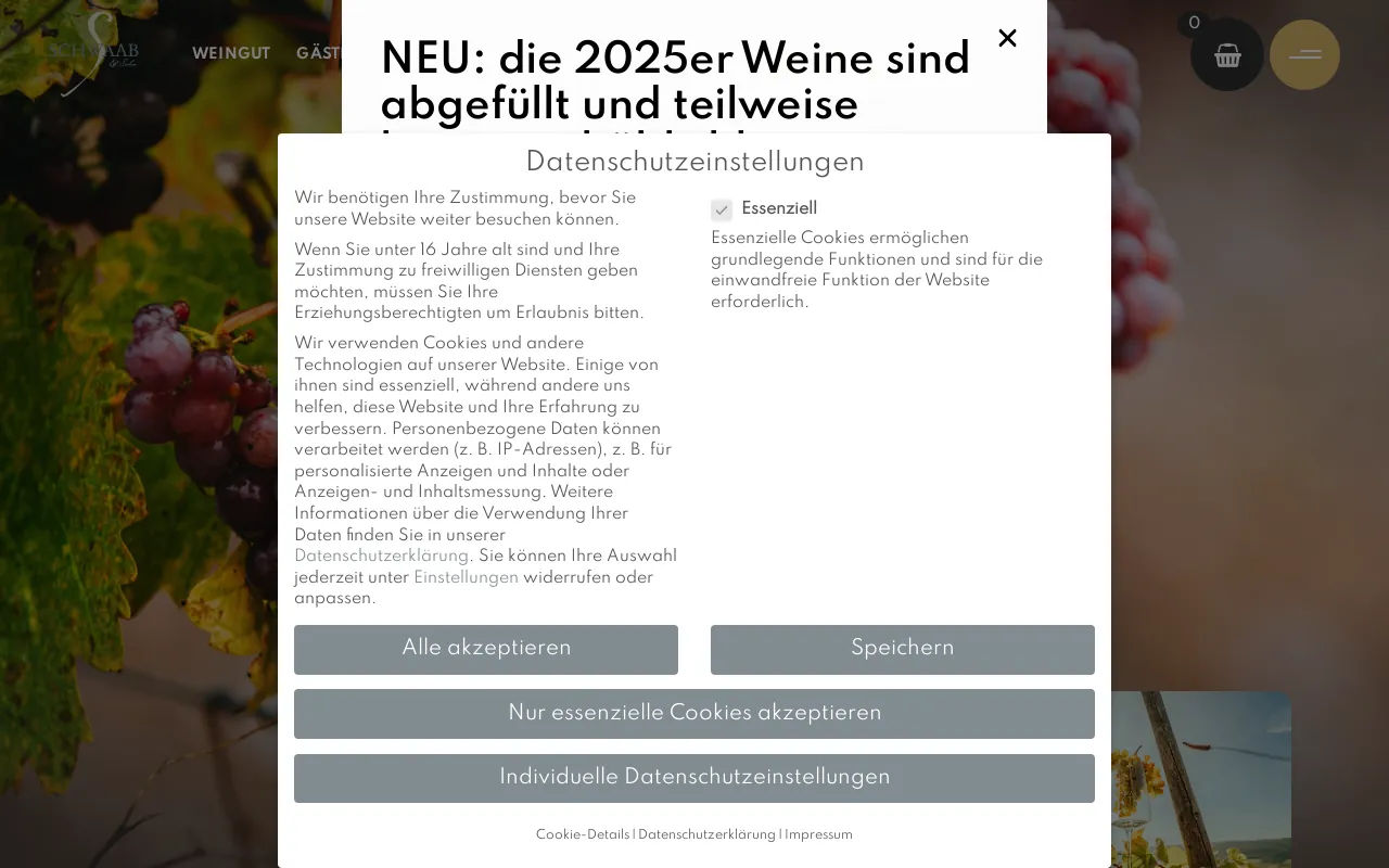Screenshot of weingut-schwaab.de