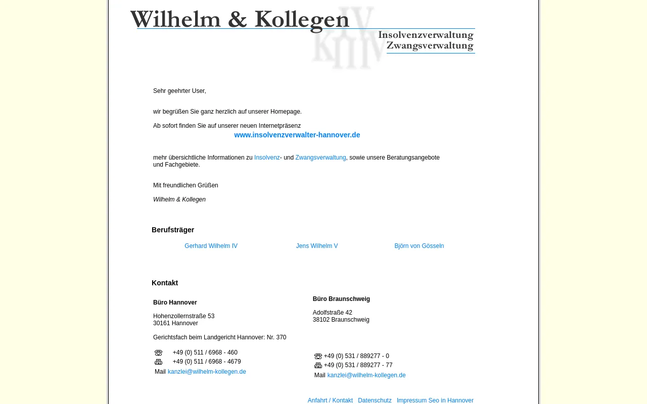 Screenshot of wilhelm-kollegen.de