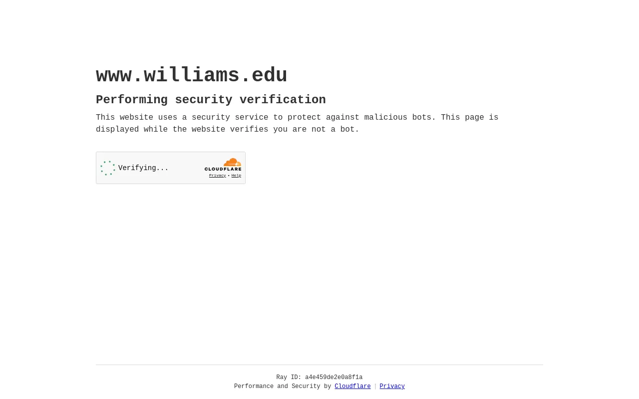 Screenshot of williams.edu